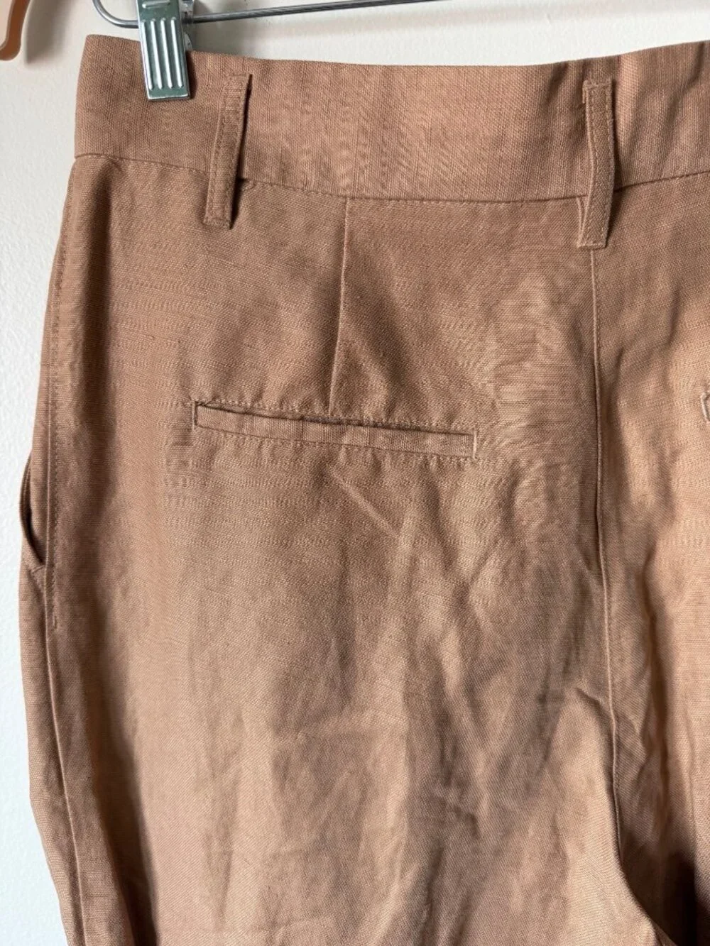 Wilfred The Effortless Pant Linen Blend Camel/Tan Size 8